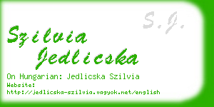 szilvia jedlicska business card